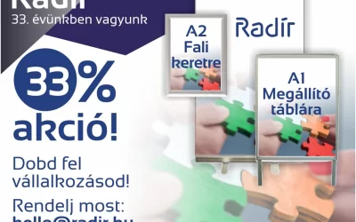 Alu Falikeret/Megállító tábla/Rollup 33%-os akció!